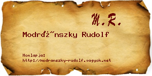 Modránszky Rudolf névjegykártya